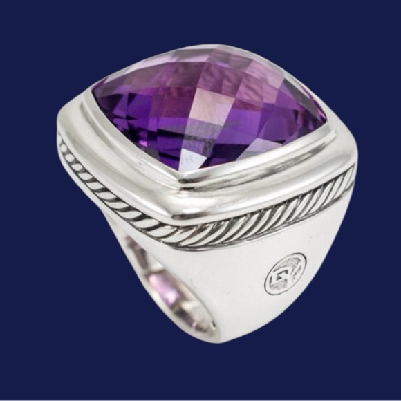 David Yurman Jewelry - David Yurman Sterling Silver Amethyst Ring